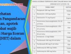 Daftar Harga Obat Berdasarkan HET Di Kabupaten Pangandaran