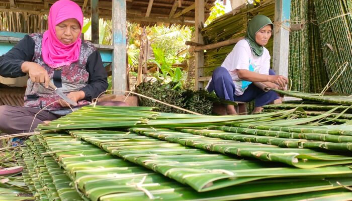 Menganyam Daun Nipah Untuk Atap Tradisional Di Batu Karas Sudah Sejak Dahulu