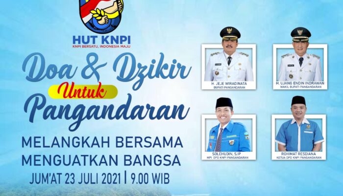 Peringati Harlah Ke 48 DPD KNPI Pangandaran Gelar Do’a Dan Dzikir Bersama Virtual