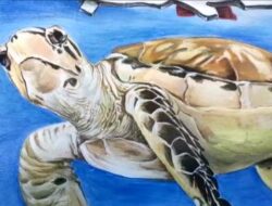 Pelukis Pangandaran Ajak Masyarakat Lindungi Habitat Laut Dalam Bentuk Karya