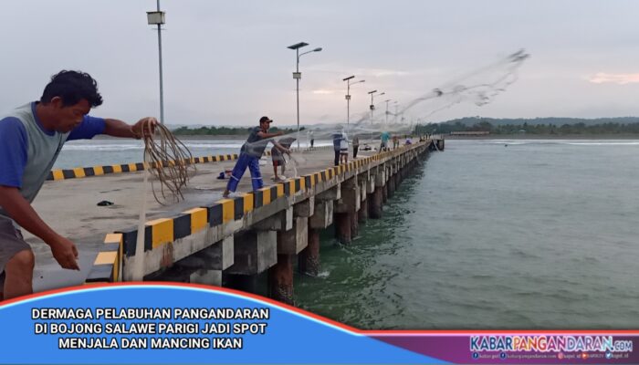 Dermaga Bojong Salawe Belum Ada Aktifitas Transportasi Laut, Jadi Spot Mancing Dan Menjala Ikan