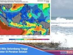 BMKG Rilis Gelombang Tinggi 4-6 Meter Di Perairan Dan Samudera Hindia Selatan