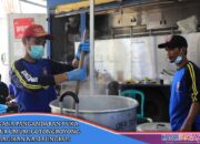Tagana Pangandaran Gotong Royong Dirikan Dapur Umum Lapangan