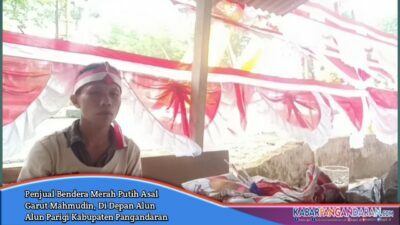 Akibat Pandemi Corona Penjual Bendera Merah Putih Omsetnya Anjlok