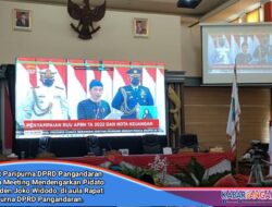 Rapat Paripurna DPRD Pangandaran Zoom Meeting Mendengarkan Pidato Presiden Joko Widodo