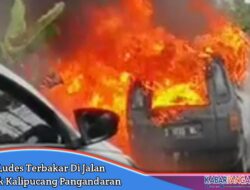 Mobil Ludes Terbakar Di Jalan Emplak,Diduga Korsleting Listrik