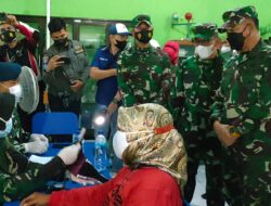 Pangdam III/Siliwangi Tinjau Pelaksanaan Vaksinasi Di Pangandaran