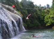 Destinasi Wisata Pangandaran Water Jump Di Curug Ciparakan