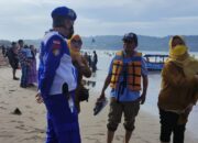 Demi Kenyamanan Wisatawan, Polairud Bersama Balawista Setiap Hari Rutin Patroli Di Pantai Pangandaran