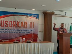 Bupati Pangandaran Jeje Wiradinata Membuka Musorkab III KONI Pangandaran 2021