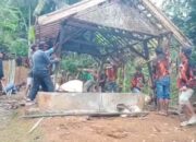 Aksi Nyata Pemuda Pancasila Padaherang, Bedah Rumah Seorang Nenek Sebatangkara