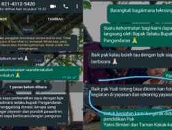 Modus Penipuan Mengatasnamakan Bupati Pangandaran H Jeje Wiradinata Beredar Di Whatsapp