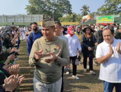 Pangdam III/ Siliwangi Mayjen TNI Kunto Arief Wibowo Disambut Meriah Oleh Para Pelajar Pangandaran