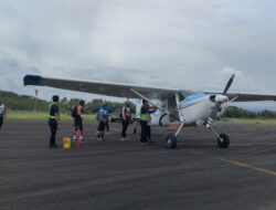 Atlet Terjun Payung 8 Kontingen Gelar Latihan Bersama Di Bandara Nusawiru Cijulang