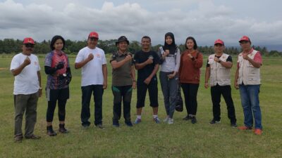 Ketum KONI Pangandaran Kunjungi Atlet Terjun Payung Porprov XIV Jabar 2022