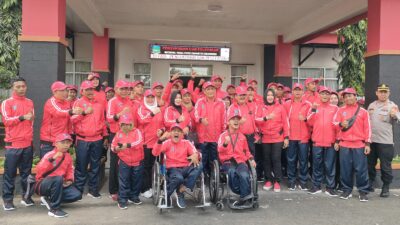 Bupati Jeje Wiradinata Lepas Kontingen Peparda VI Jabar 2022 NPCI Pangandaran