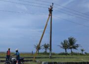 PLN UPP Pangandaran Ganti Konstruksi Yang Sudah Berkarat Di Sepanjang Pantai