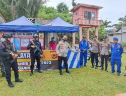 Karo SDM Polda Jabar Kunjungi Pospam Terpadu Di Pangandaran
