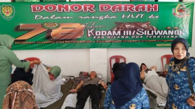 Bakti Sosial Donor Darah Sambut HUT Ke-78 Kodam III/Siliwangi,Digelar Kodim Pangandaran