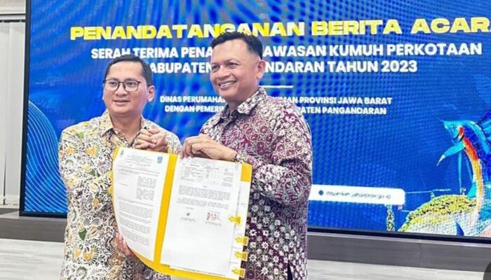 Pemda Pangandaran Tandatangani Berita Acara Penataan Kawasan Kumuh Perkotaan 2024 Bersama Disperkim Jabar
