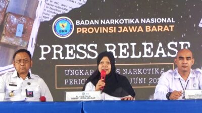 Ungkap Kasus Narkotika Periode April – Juni 2024, BNN Provinsi Jawa Barat Gelar Press Release Di Pangandaran