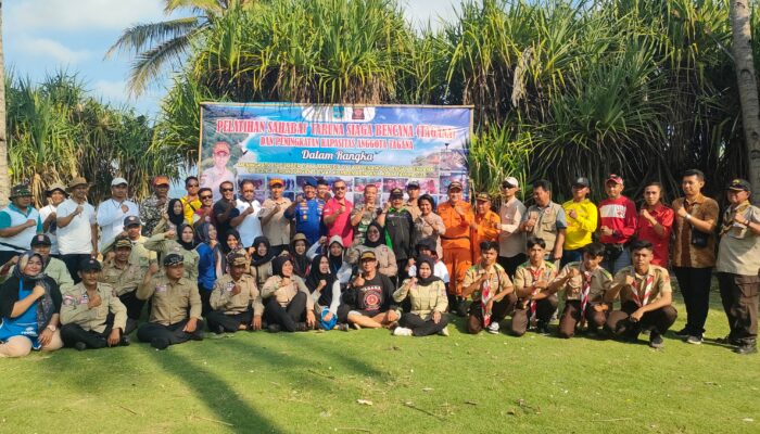 Tagana Pangandaran Laksanakan Pelatihan dan Peningkatan Kapasitas Anggota Di Pantai Karapyak