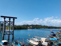 Foto Pemandangan Suasana Sungai Sodong Kopo Nusawiru Cijulang