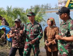 Dandim Pangandaran Tinjau Penyemaian Bibit Mangrove di Karang Tirta