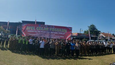 Apel Gelar Pasukan Operasi Mantap Praja Menjelang Pilkada Pangandaran 2024