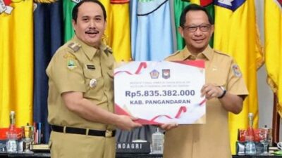 Pemda Pangandaran Raih Penghargaan Insentif Fiskal Pengendalian Inflasi Dari Kemendagri