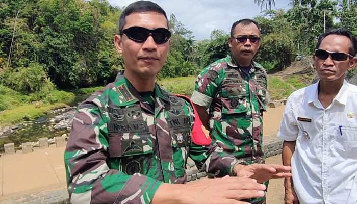 Ratusan Hektar Pesawahan Kekeringan, Dandim Pangandaran Tinjau Bendungan Matras
