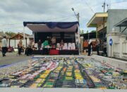 Polres Pangandaran dan Forkopimda Musnahkan 2.086 Botol Miras Hasil Sitaan