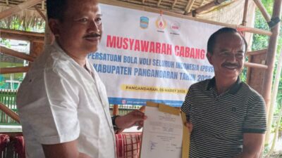 Muhamad Taufik Terpilih Aklamasi sebagai Ketua PBVSI Pangandaran 2025-2029