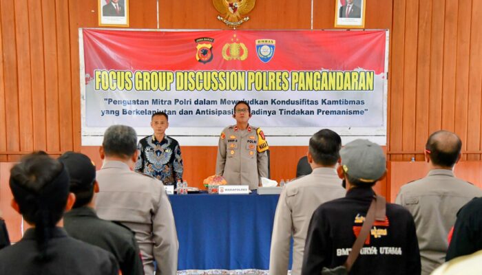 Polres Pangandaran Gelar FGD, Perkuat Sinergi Mitra Polri dan Masyarakat Hadapi Premanisme
