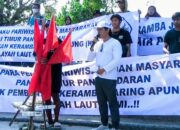 Forum Bela Pariwisata Pangandaran Gelar Aksi Tolak Keramba Jaring Apung di Pantai Timur