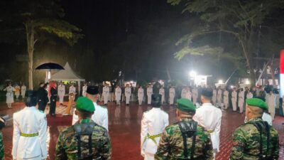 Pengukuhan Paskibraka Pangandaran Diguyur Hujan,Acara Berjalan Khidmat