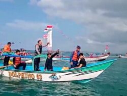17.845 Bendera Merah Putih Berkibar di Pantai Pangandaran, Simbol Semangat Kemerdekaan dari Pesisir