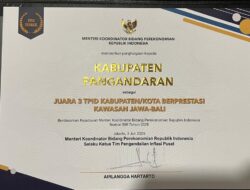 Pangandaran Raih Juara 3 TPID Award Kawasan Jawa–Bali Tahun 2025