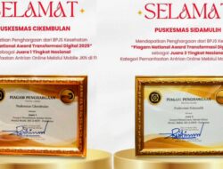 Dua Puskesmas di Pangandaran Raih Penghargaan Nasional Transformasi Digital