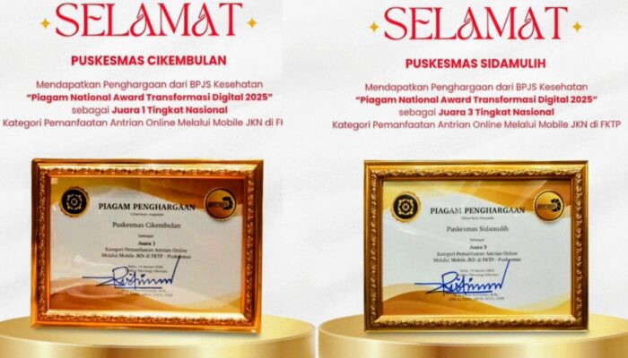 Dua Puskesmas di Pangandaran Raih Penghargaan Nasional Transformasi Digital