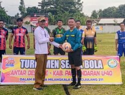 Pembukaan Turnamen Sepakbola Antar Desa U-40 Meriahkan Milangkala ke-211 Desa Cijulang