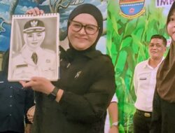 Mengharukan, Lisa Siswi SMPN 2 Parigi Lukis Wajah Bupati Pangandaran Selama 1 Minggu