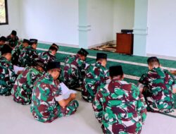 Anggota Koramil dan Staf Kodim 0625/Pangandaran Gelar Tadarus Al-Qur’an di Masjid Jabal An Nur