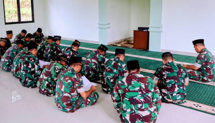 Anggota Koramil dan Staf Kodim 0625/Pangandaran Gelar Tadarus Al-Qur’an di Masjid Jabal An Nur