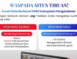 Waspada Peniruan Identitas Digital, DPRD Pangandaran Tegaskan Situs Resmi Gunakan Domain .go.id