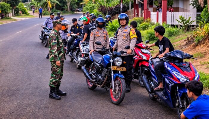 Patroli Rawan Sore Ramadhan, Polsek Langkaplancar Tertibkan Knalpot Brong dan Amankan Kendaraan Viral