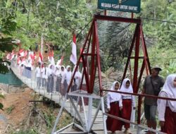 Dandim 0625/Pangandaran Resmikan Dua Jembatan Gantung Garuda, Perkuat Akses dan Ekonomi Warga